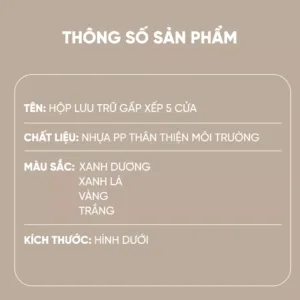 Top Gia Dụng Gia Dụng Hàng đầu | Topgiadung.vn Thùng Lưu Trữ Đựng Đồ Xếp Gọn 5 Cửa XM9002 06